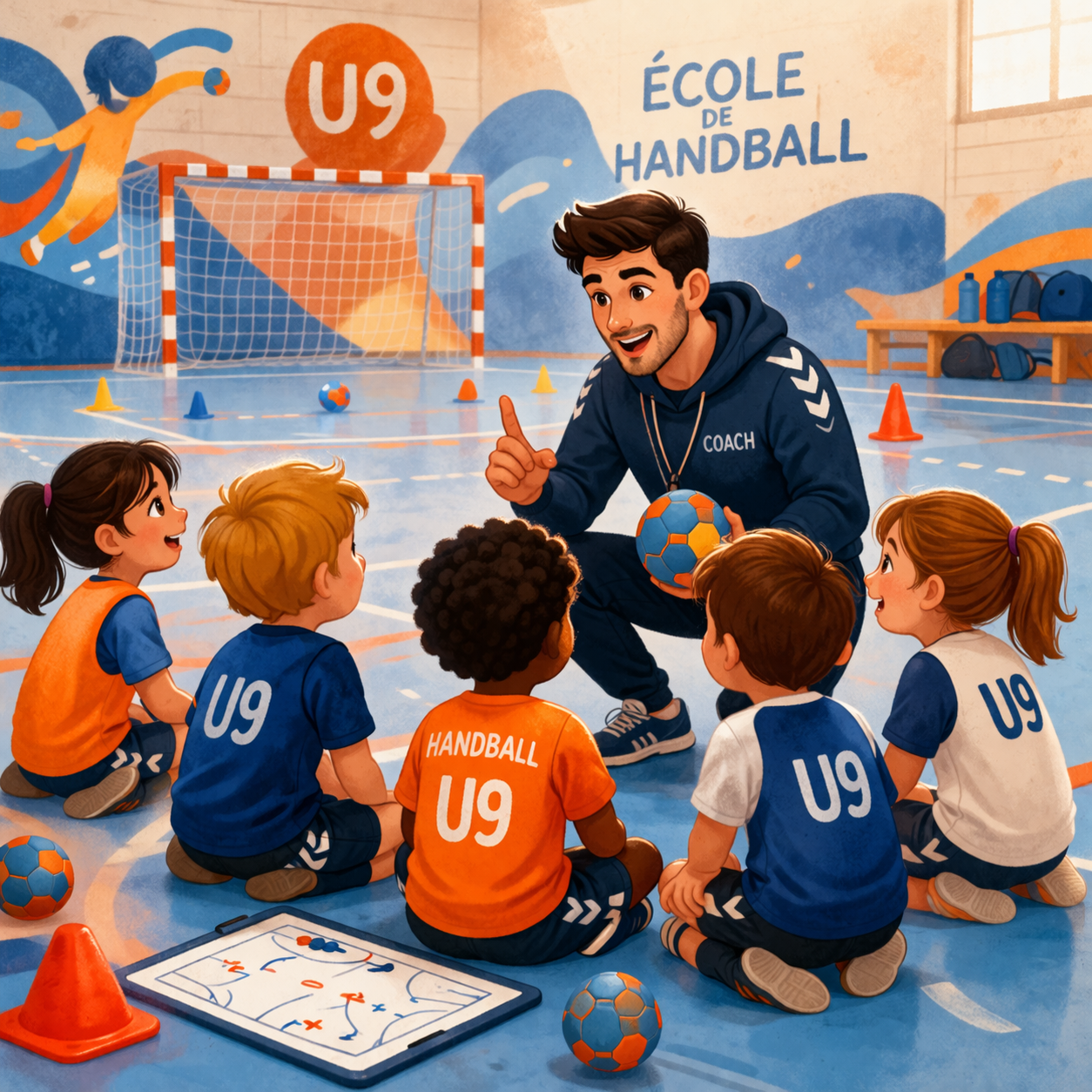 Entraîner les U9 au handball (ou l'école de handball)