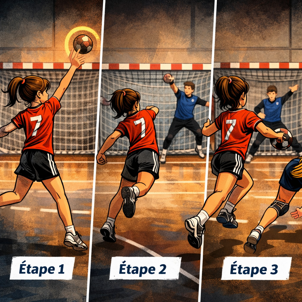 Comment travailler le tir au handball chez les U11 (progression en 3 étapes pour redonner confiance)